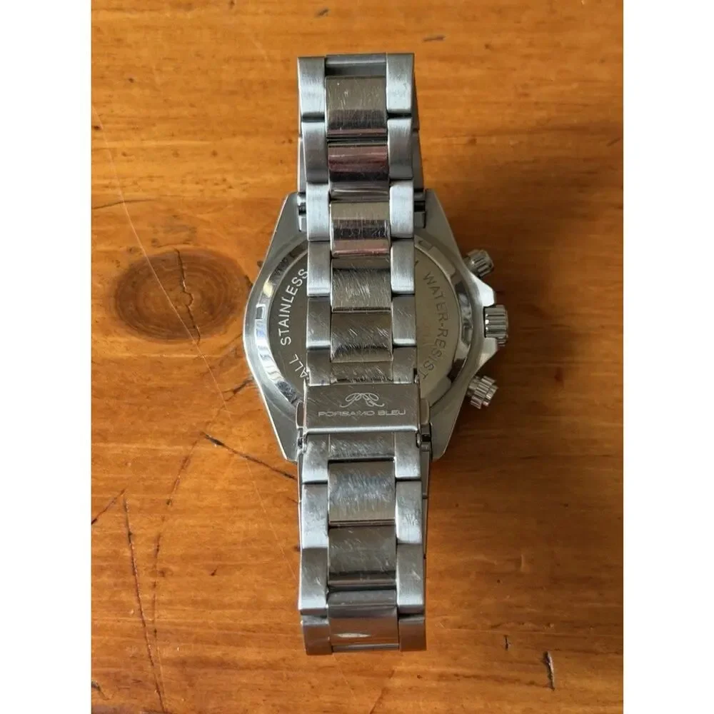 Porsamo Bleu Preston Multifunction Stainless Steel Watch Date Subdials Bracelet
